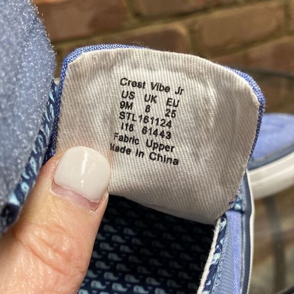 Sperry x Vineyard Vines Crest Vibe Jr Chambray Shoes Size 9 - Picture 9 of 9